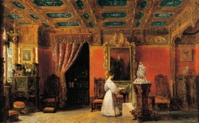 Prosper Lafaye, <em>Salon księżny Marie d'Orléans w pałacu Tuileries</em>, ok. 1838© RMN / DR