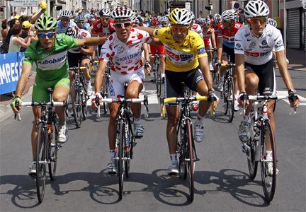 Zwycięzcy czterech klasyfikacji Tour de France 2008Fot. Reuters