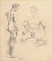 Eugène Delacroix, <em>Studium dwóch aktów męskich</em>©Musée Eugène Delacroix