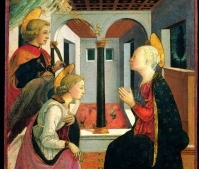 Filippo Lippi i Fra Diamante, <em>Zwiastowanie ze św. Julianem, </em>ok. 1460, Museo Civico, Prato©Archivio Museo Civico di Prato