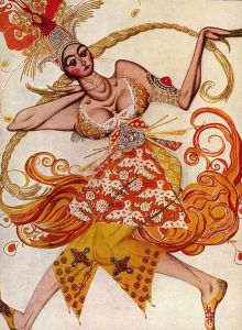 Leon Bakst, "Baletnica", przedstawienie "Ognisty ptak" (1910)