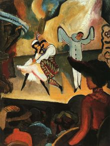  August Macke "Balet Rosyjskie", przedstawienie "Karnawał" (1912)