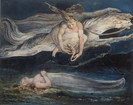 William Blake, <em>Litość</em>, akwaforta z akwarelą,1795© Tate, London 2008