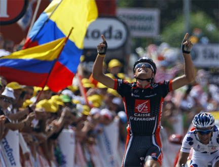 Sanchez wygrywa etap...Fot. Reuters