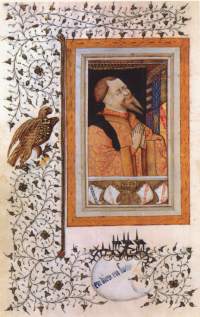 Król René podczas modlitwy, <em>Księga godzin </em>książąt Andegawenii 1436. © BnF
