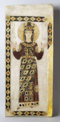 Ikona św. Eudokii, marmur inkrustowany, X-XI w.© Istanbul Archeology Museums / Bahadır Taskın