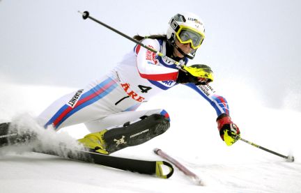 Sandrine Aubert wygrywa slalom w AreFot. Reuters