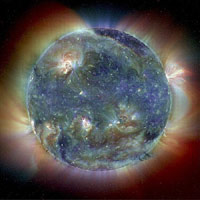 Земля, вид благодаря телескопу SOHO-EITФото:ESA/SOHO-EIT 