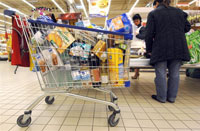 "Потребительская корзина". В одном из супермаркетов Франции.(Photo : AFP)