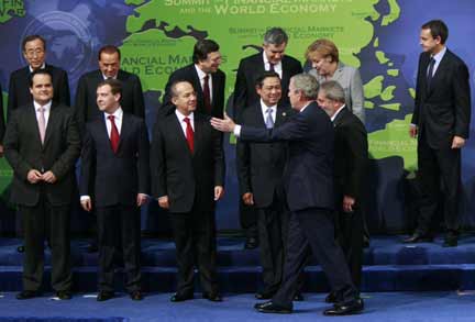 Лидеры G-20 собираются в Вашингтоне 15 ноября 2008(Photo : REUTERS/Jason Reed)