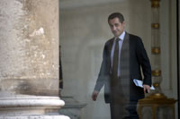 Президент Николя Саркози после встречи с французскими депутатами в Елисейском дворце 6 ноября 2008Photo: REUTERS/Philippe Wojazer