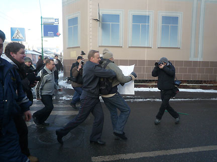 Задержание на ул. Большая Полянка во время Дня Несогласных 31 января в Москве.Фото: А. Подрабинек