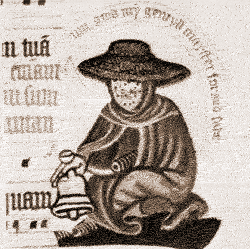 Прокажённый звонит в колокольчик, чтобы предупредить о своём появлении
Манускрипт XVI века
Wikipédia