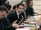 Президент Франции перед началом "социального саммита". Париж, 18 февраля 2009. REUTERS/Remy de la Mauviniere/Pool (FRANCE)