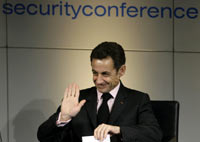 Президент Н.Саркози на Международной конференции по безопасности 7 февраля 2009(Photo: REUTERS/Michaela Rehle)