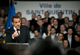 Президент Франции Н. Саркози выступает в Сан-Кантене. 24 марта 2009 г.(Photo: Reuters/Philippe Wozajer).