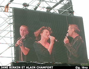 Ален Шамфор и Джейн Биркин на музыкальном фестивале "Vieilles Charrues" 2005.