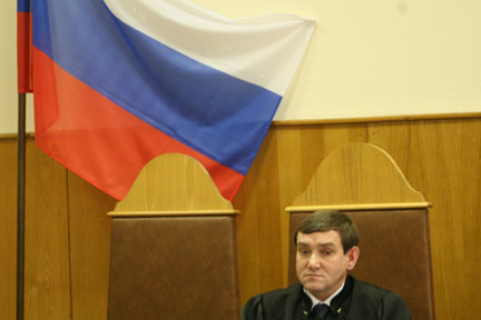 Судья Данилкин, отвода которого требовала защита Ходорковского и Лебедева.Фото: A.Podrabinek