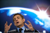Президент Франции Н. Саркози на саммите G20.(Photo: REUTERS/Philippe Wojazer).