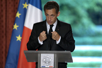 Президент Н.Саркози излагает новые меры по борьбе с преступностью(Photo : Reuters)