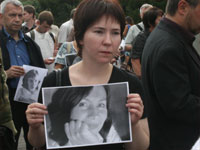 Митинг в память Натальи Эстемировой в Москве.Фото: А. Подрабинек