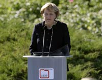 Выступление канцлера А.Меркель в Вестерплатте на памятной церемонии по случаю 70-летия начала Второй мировой войны(Photo: REUTERS)