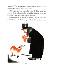 Иллюстрация на одной страниц французского издания "Каштанки" 