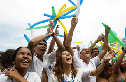 Летние Олимпийские игры 2016 года пройдут в Рио-де-Жанейро. Ликование в Рио.(Photo: Reuters)