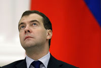 Президент Д.Медведев в Кремле 5 ноября 2009.(Photo: REUTERS)