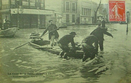 Наводнение 1910 года (открытка)