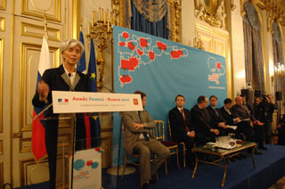 На пресс-конференции Года Франции и России в МИДе Франции. Фото © C. Bailleul/MAEE