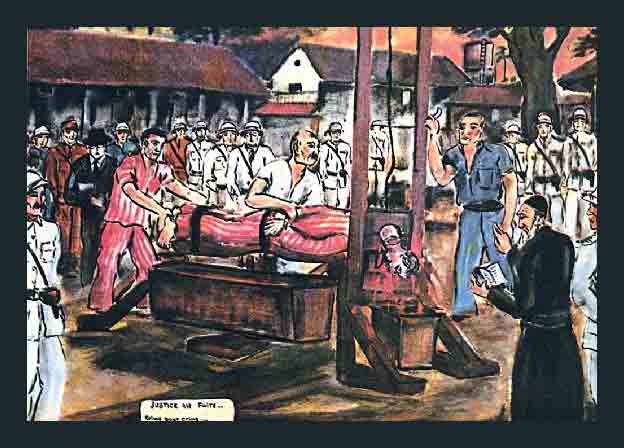 Картина художника-фальшивомонетчика Франсиса Лягранжа. Казнь в лагере в Гвиане.imagesplus.fr