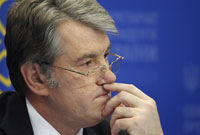 Виктор Ющенко на пресс-конференции 16 февраля 2010 г.REUTERS/Gleb Garanich 
