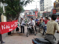 Dân Hà Nam biểu tình chống tham nhũng.Photo: Vietnam Exodus