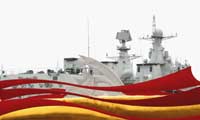Tàu chiến Trung Quốc ngoài khơi Thanh Đảo tham dự lễ kỷ niệm 60 thành lập Hải quân(Ảnh : Reuters)
