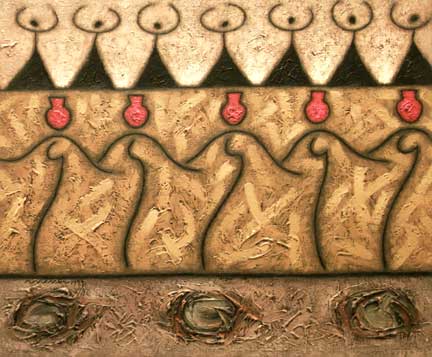 Tác phẩm "Phụ nữ Champa" (1999)(Nguồn : Bộ Sưu tập TD - Paris)