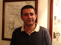 Magdy Al Shafee, auteur de la BD "Métro"(Photo : Nina Hubinet/ RFI)
