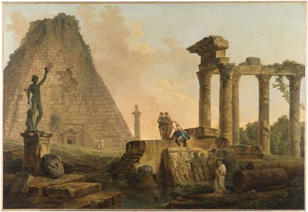 Hubert ROBERT (1733-1808) Ruines romaines, 1776. Huile sur toile, 49 x 74 cm© Petit Palais / Roger-Viollet