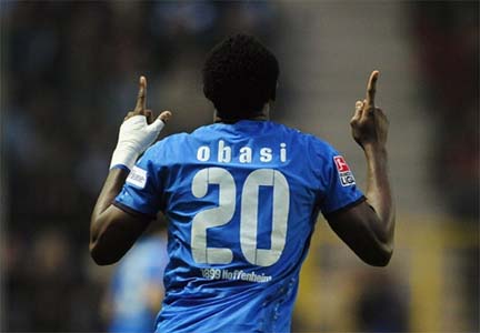 Le Nigérian Obasi et son club Hoffenheim sont la révélation de ce début de Bundesliga.(Photo : AFP)