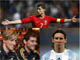 Quatre favoris pour le Ballon d'or : Cristiano Ronaldo (en haut), Fernando Torres, Iker Casillas et Lionel Messi (en bas, de gauche à droite).(Photos : Reuters)