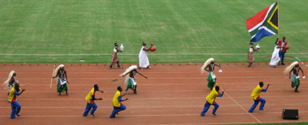 La cérémonie d'ouverture au Stade Amahoro de Kigali dimanche 18 janvier.(Photo : Christophe Jousset/ RFI)