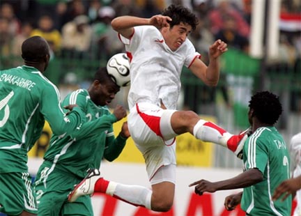Nigeria-Tunisie, c'était déjà un quart de finale lors de la CAN 2006.(Photo : AFP/Karim Jaafar)