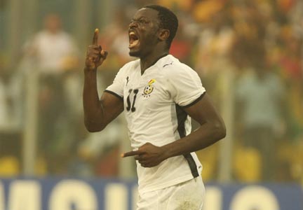 Sulley Ali Muntari attend les Béninois de pied ferme.(Photo : RFI/Pierre-René Worms)