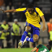 Le Gabonais Stéphane Nguema.(Photo : AFP/Abdelhak Senna)