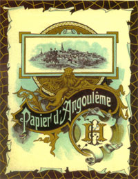 Couverture de ramette de papier de correspondance.Collection Musée du Papier d'Angoulême.