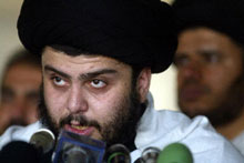 Moqtada Sadr, le chef radical chiite.(Photo AFP)