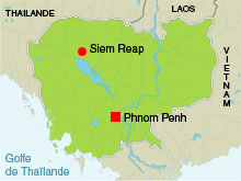 Le Cambodge.(Carte: SB/RFI)