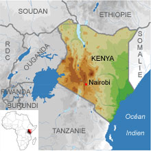 Le Kenya.(Carte: SB/RFI)