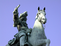 Statue équestre de Louis XIV(Photo : Claire Vuillemin/ RFI)