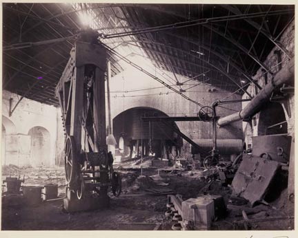 Haut fourneau : usine Séverskoy. Domaine de Sysserte (Oural). Vers 1896. 
Dimitri Solomirsky.© BnF, département Cartes et plans, Société de géographie.